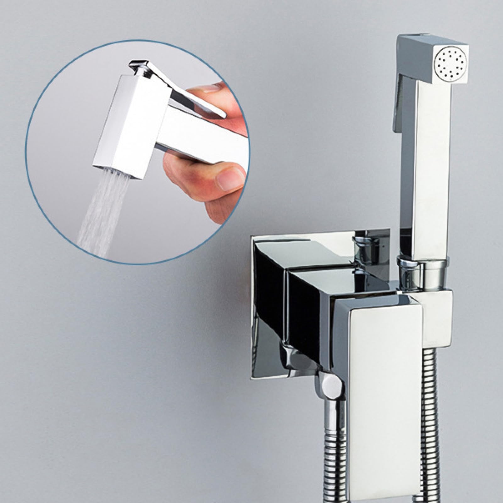 Grifo Bidet para WC Agua Fria Y Caliente Ducha Higiénica De Latón Adecuado para Baño De Mascotas,Higiene Personal,Baño,Oro Cepillado