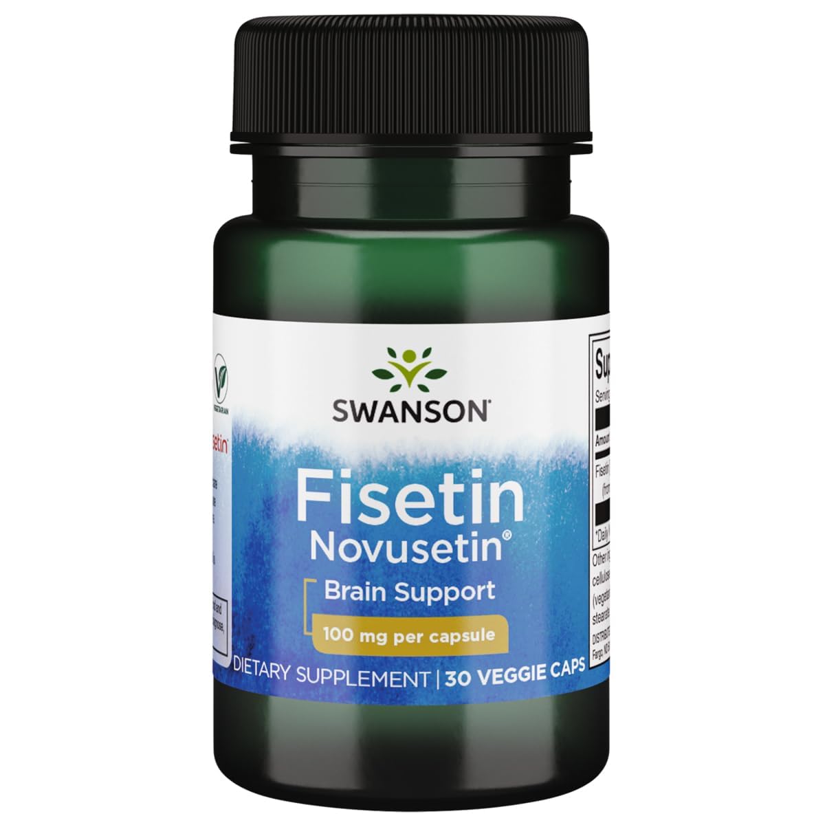 Swanson Fisetin Flavonoid 100 Milligrams, 30 Veg Capsules 30 Count (Pack of 1)