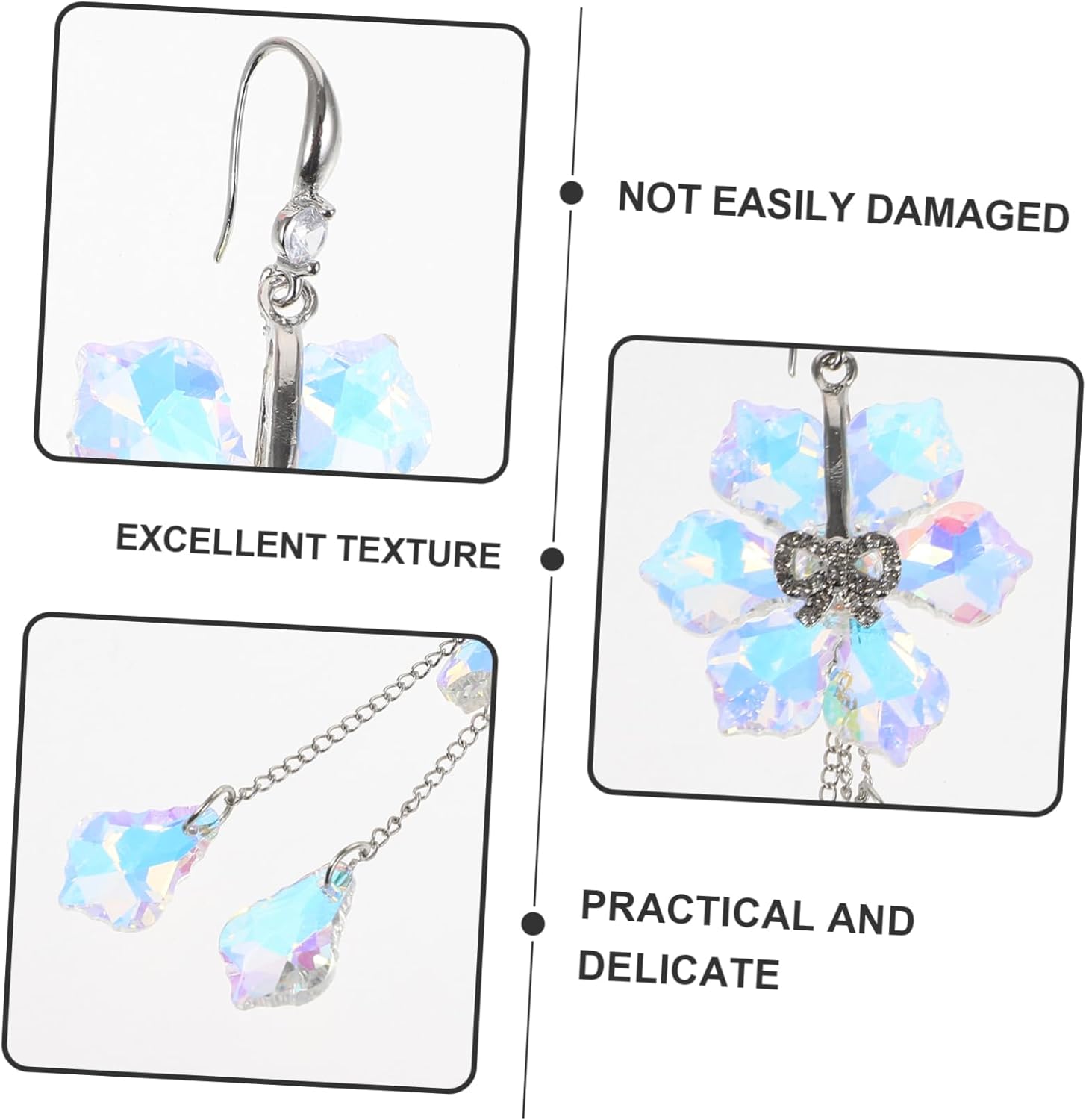 Mipcase 6pcs Delicate Maple Leaf Crystal Pendant for Car and Home Decor Glass Hanging Ornament for Room Boys and Girls Room Wedding and Party Decoration