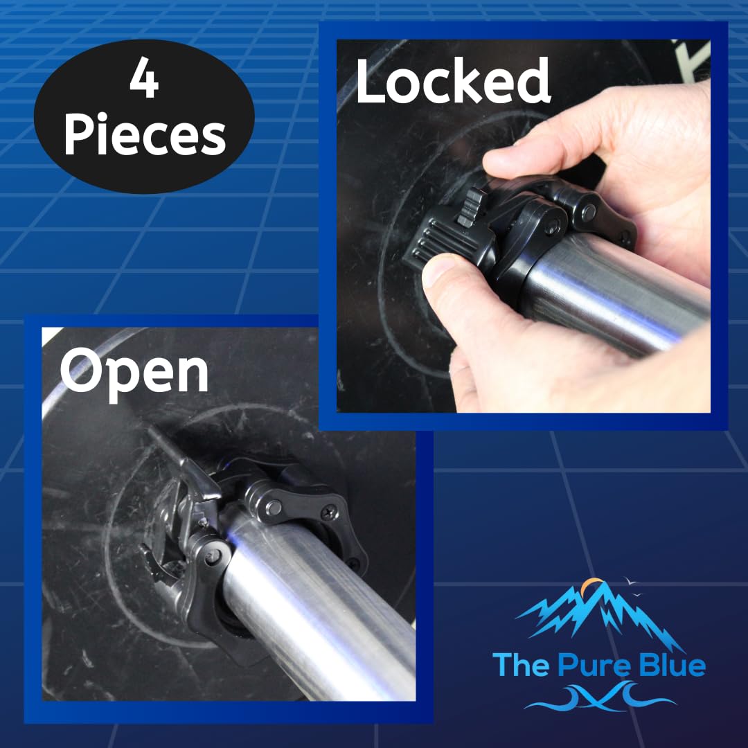 The Pure Blue Pair of 30mm Barbell Collar Clamps Weight Clips for Barbells Dumbbells - Image 3