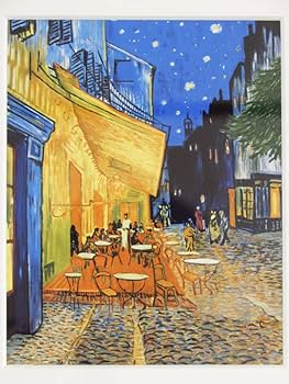 ヴァン・ゴッホ／夜のカフェテラス　複製画額装 世界の複製名画】ゴッホ「夜のカフェテラス」