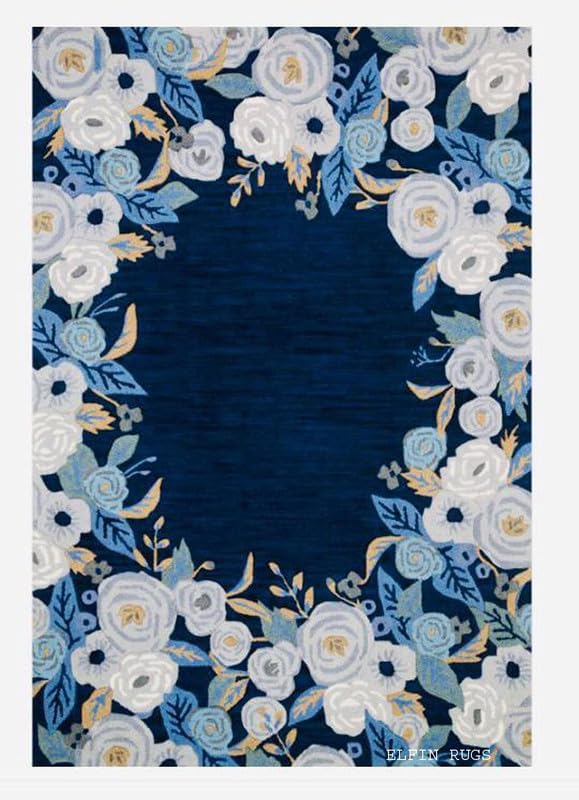 Image of OLEFIN Handmade Thick Woolen Anti Slip Carpet and Rugs for Living Room Bedroom Hall Dinning Room Kids Room