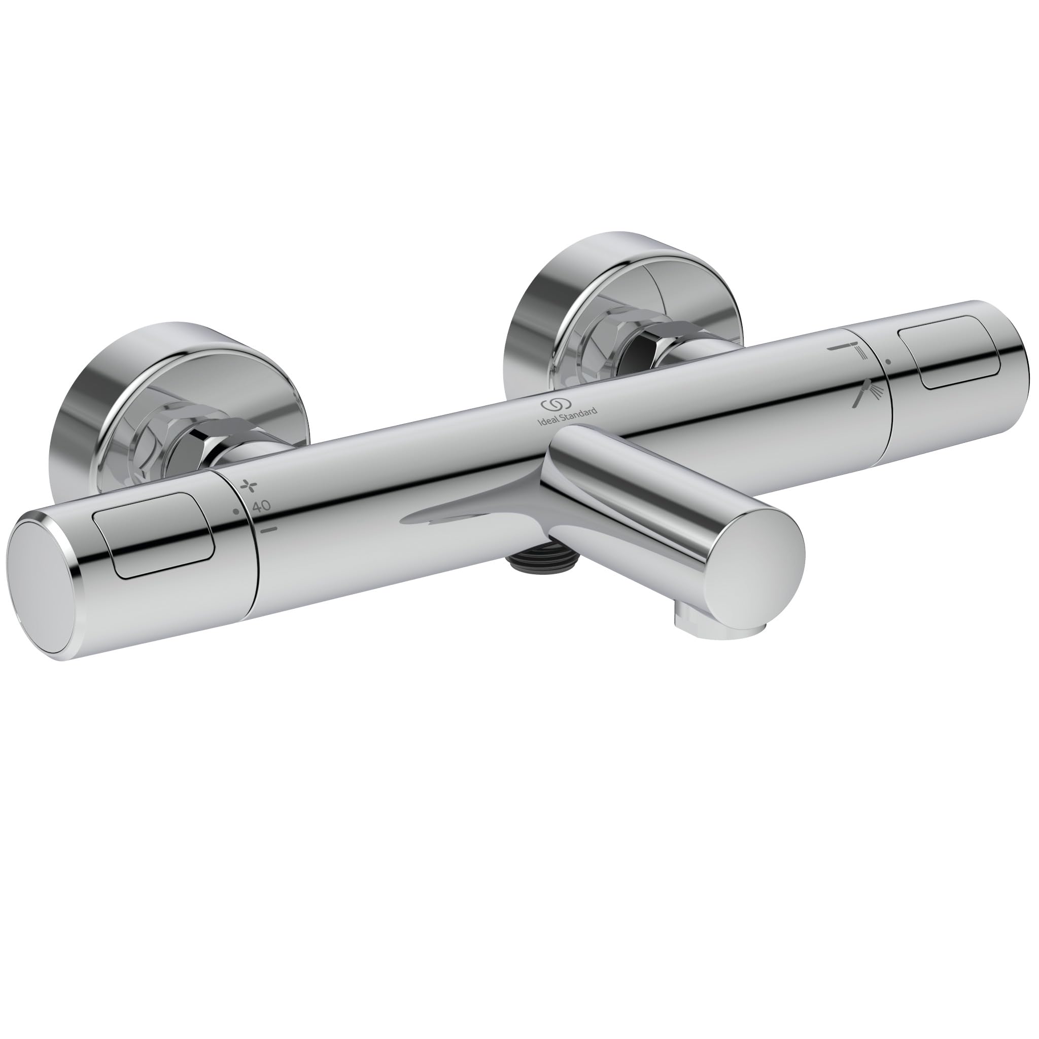 Ideal Standard Alero Badethermostat Aufputz, Auslaufhöhe 163 mm – Chrom | Wassersparend, Verbrühschutz, universeller G-1/2-Anschluss, hochwertige Badarmatur, A8576AA