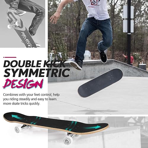 Miniatura 5 de Implacable Skateboard de 31 pulgadas de Hamish Brewer, también conocido como el principal tatuado. Compra una tabla, da una tabla, 7 capas de arce