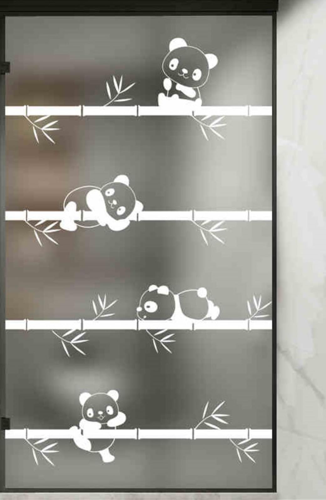 Window Film Privacy Cute Animals Glass Frosted Privacy Film For Glass Windows Static Cling No Glue Window Films Covering Self Adhesive Anti Uv For Office Bathroom Home 70x150cm/1pcs