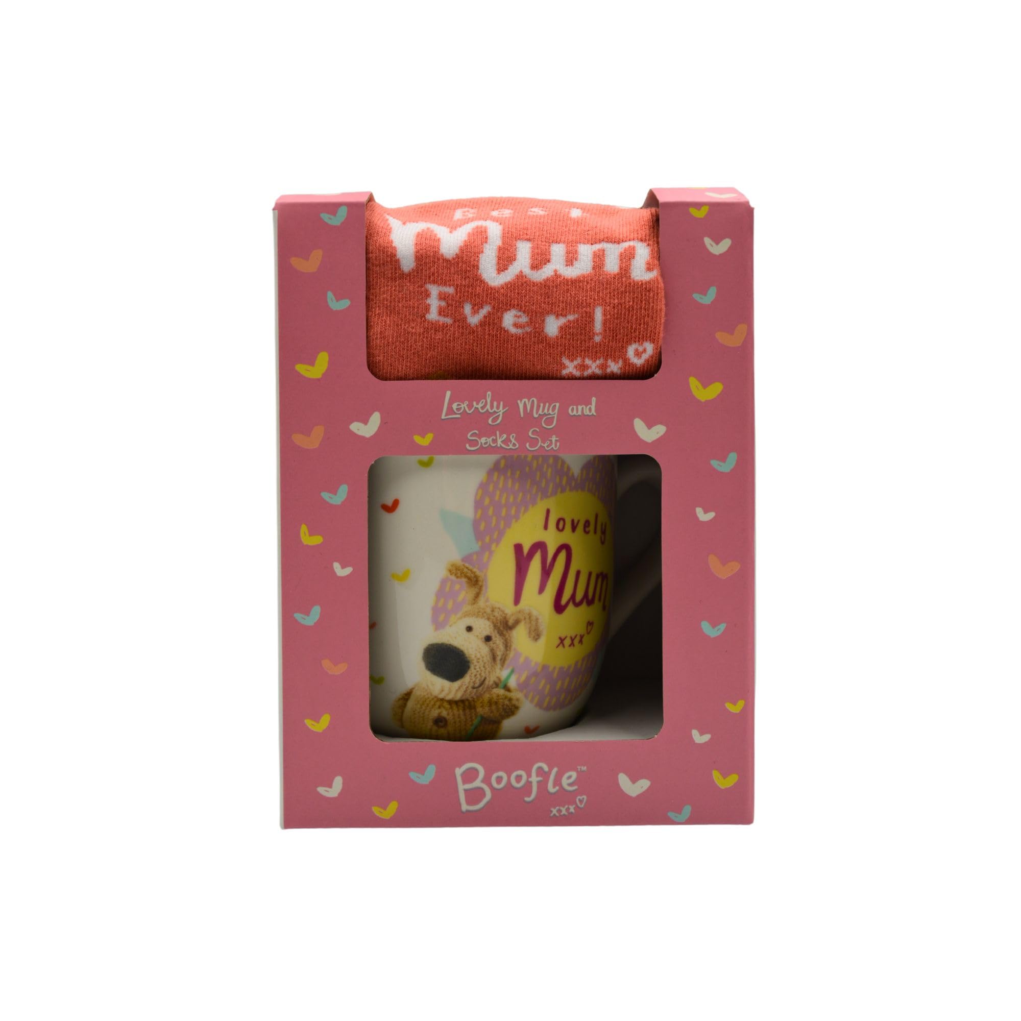 Boofle Red Lovely Mum Mug & Socks Gift Set Mum's Love Blooms! Gift Idea