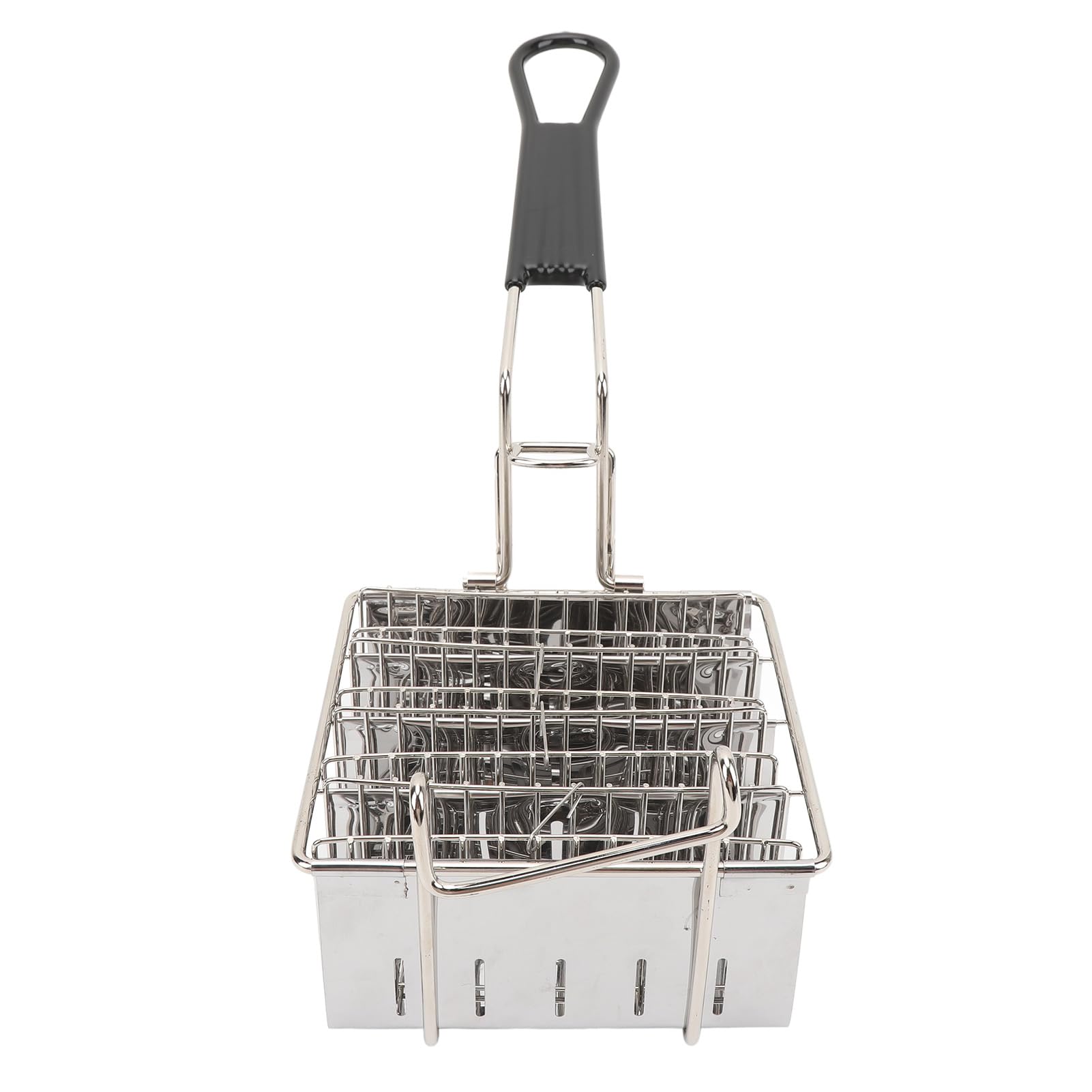 Cesta para freir tacos, cesta de acero inoxidable para tacos con capacidad para 4 tortillas, cesta para freir tacos con asa, utensilio de cocina para burritos y tortillas