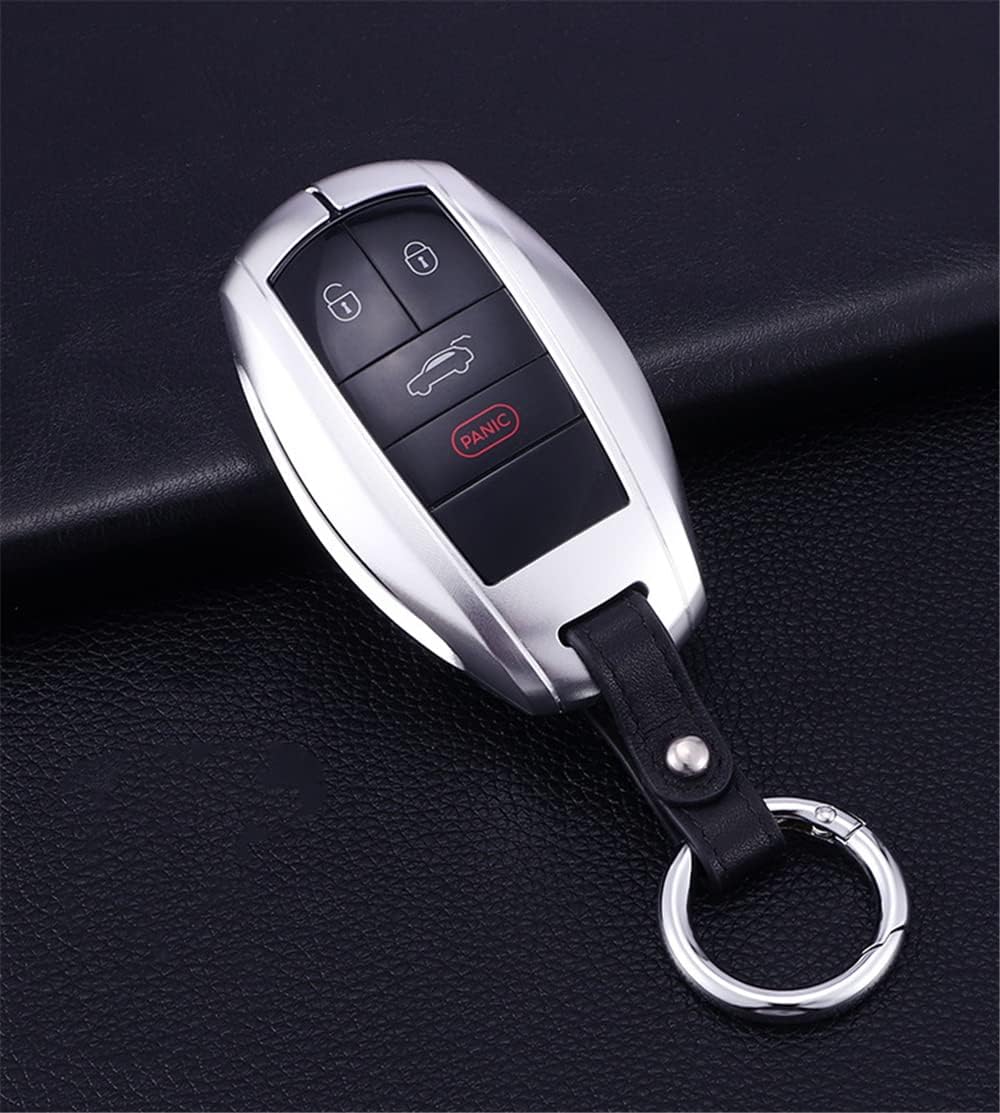 Premium Aluminum Metal Key Fob Case Cover Fit for Bentley Bentayga Flying Spur GT 2018-2021 With Keychain