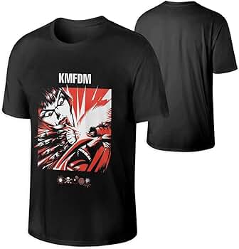JohnJPerez KMFDM Men's Short-Sleeve Crewneck Cotton T Shirt