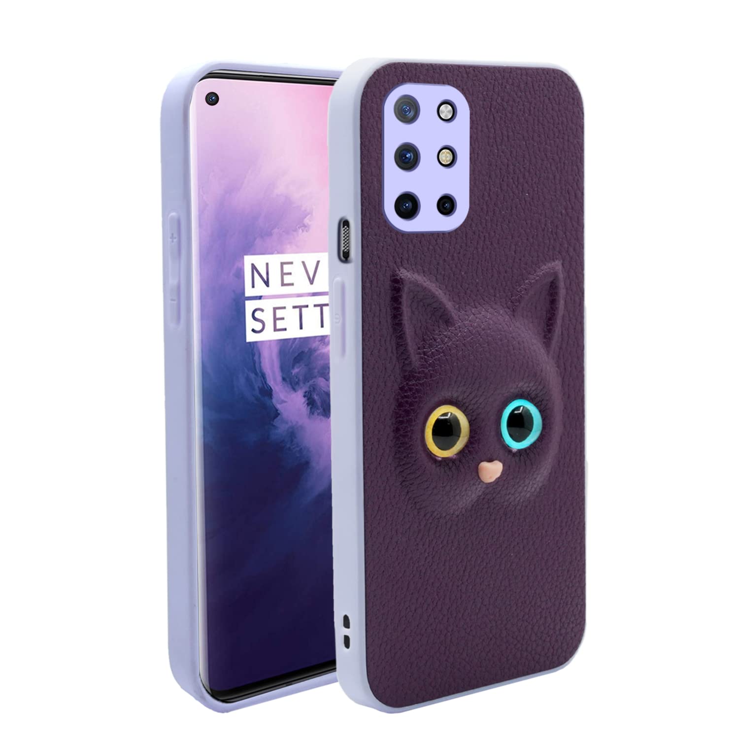 Pikkme Oneplus 8T Back Cover for Girls | Cute Cat Leather Finish | Soft TPU | Case for Oneplus 8T (Purple) (B09T3X1F8X) Amazon Price History, Amazon Price Tracker