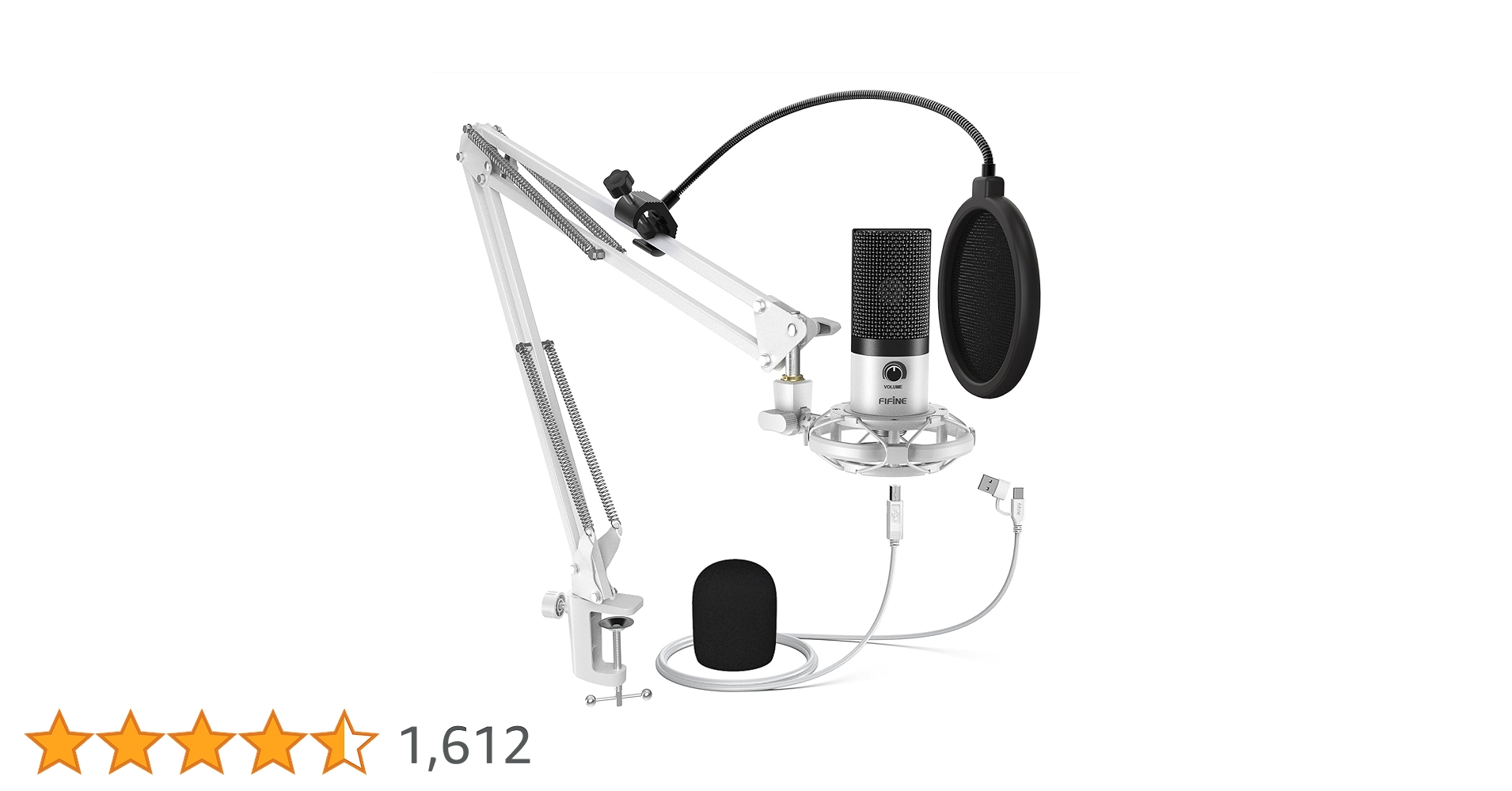 fifine コンデンサーマイク マイクアーム付き 楽天市場】【公式ブランド・1年保証】 ASMRマイク USB PC マイク ASMR