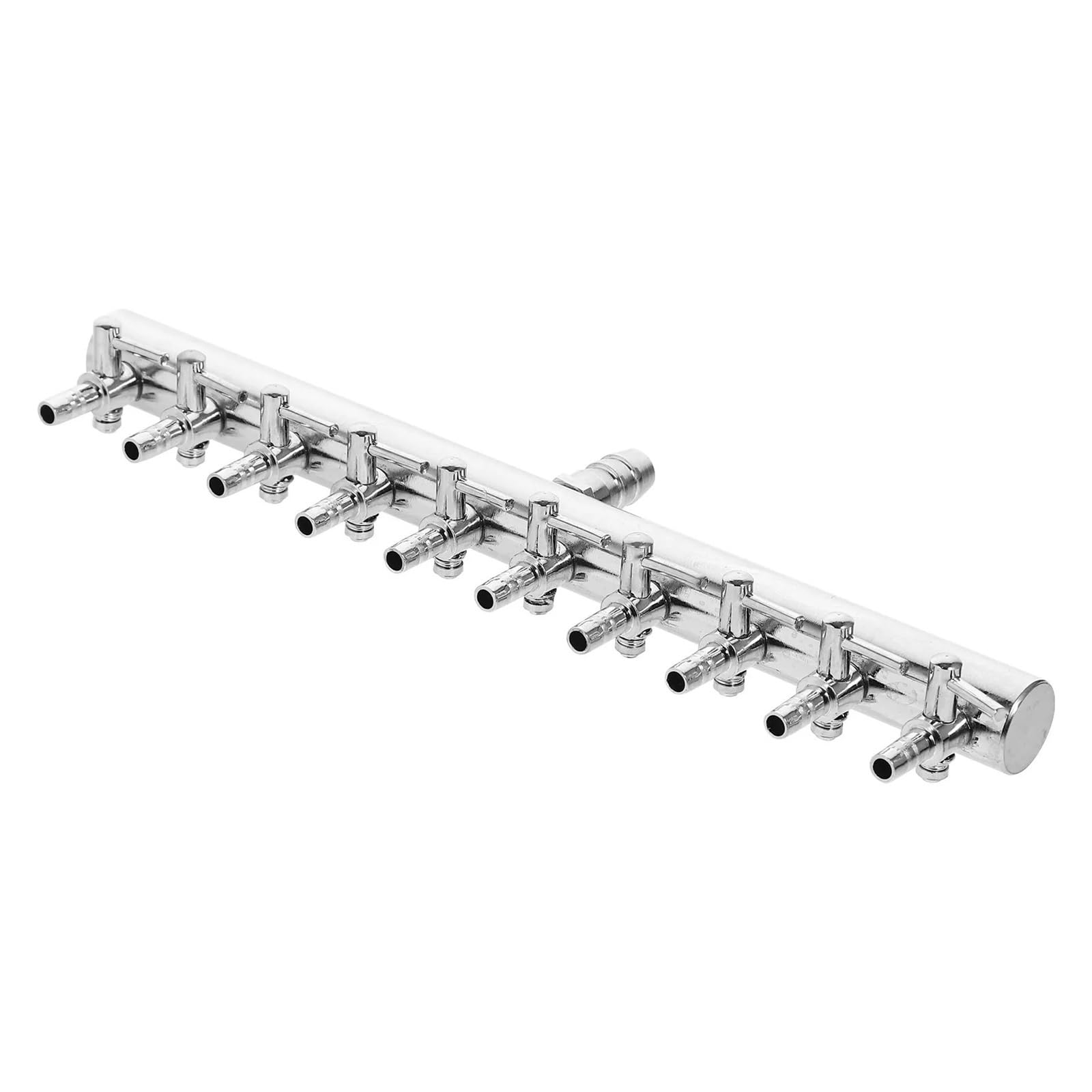 Válvula de aire de acuario de acero inoxidable para acuario, bomba de aire, palanca de flujo, divisor para distribución de tubos de oxígeno con salida de 4 mm de diámetro interior en línea, 1