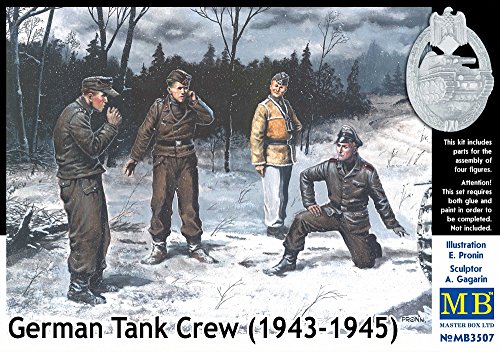 Master Box Models German Tank Crew 1943-1945 4 Figures Set miniatura 1