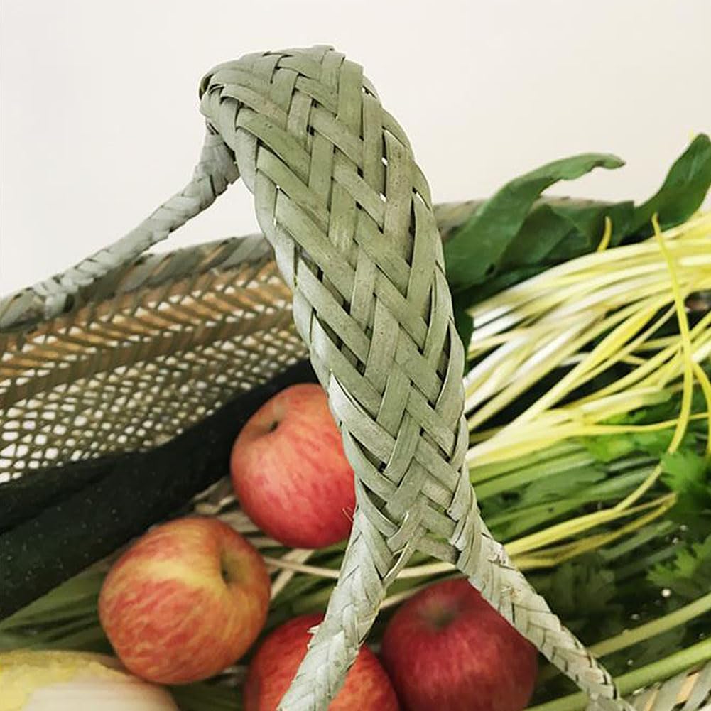 竹かご手作り竹かごポータブル野菜バスケット卵バスケット果物貯蔵庫本竹かご竹かご (M) [並行輸入品]