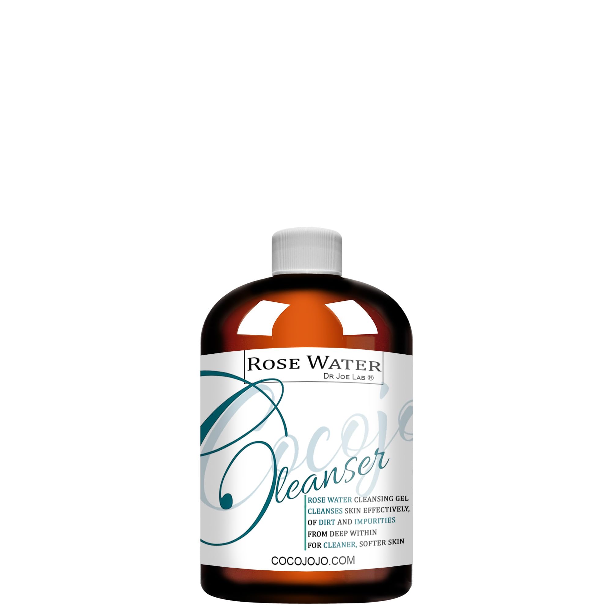 cocojojo Rose Water Cleansing Gel Hydrating Facial Cleanser for All Skin Types, Soothing and Refreshing Face Wash ROSE WATER CLEANSING GEL - 8 oz