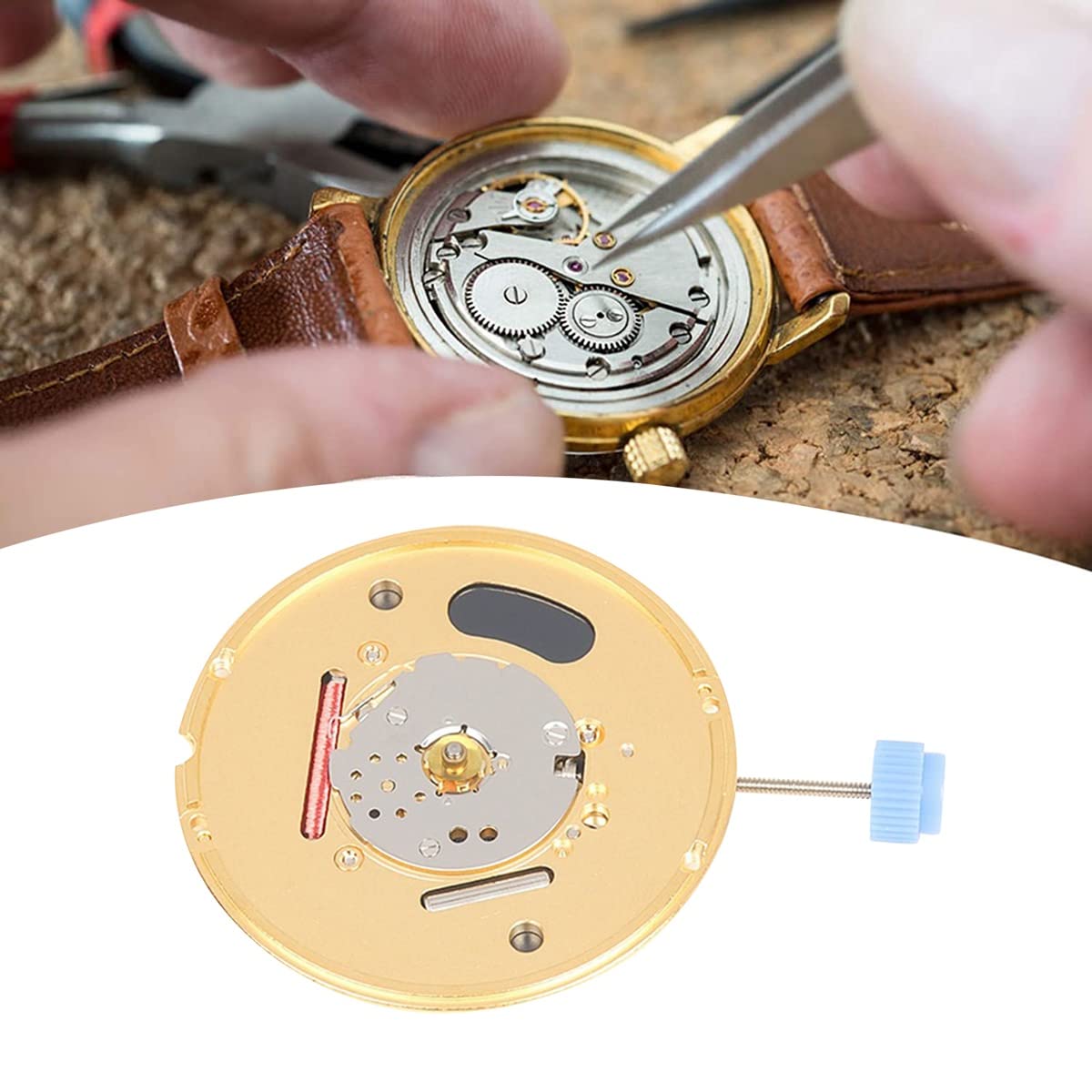 Nicht-Kalender Zwei-Pin Hochpräzisions-Uhrwerk Mechanisches Quarz-Uhrwerk Uhrwerk