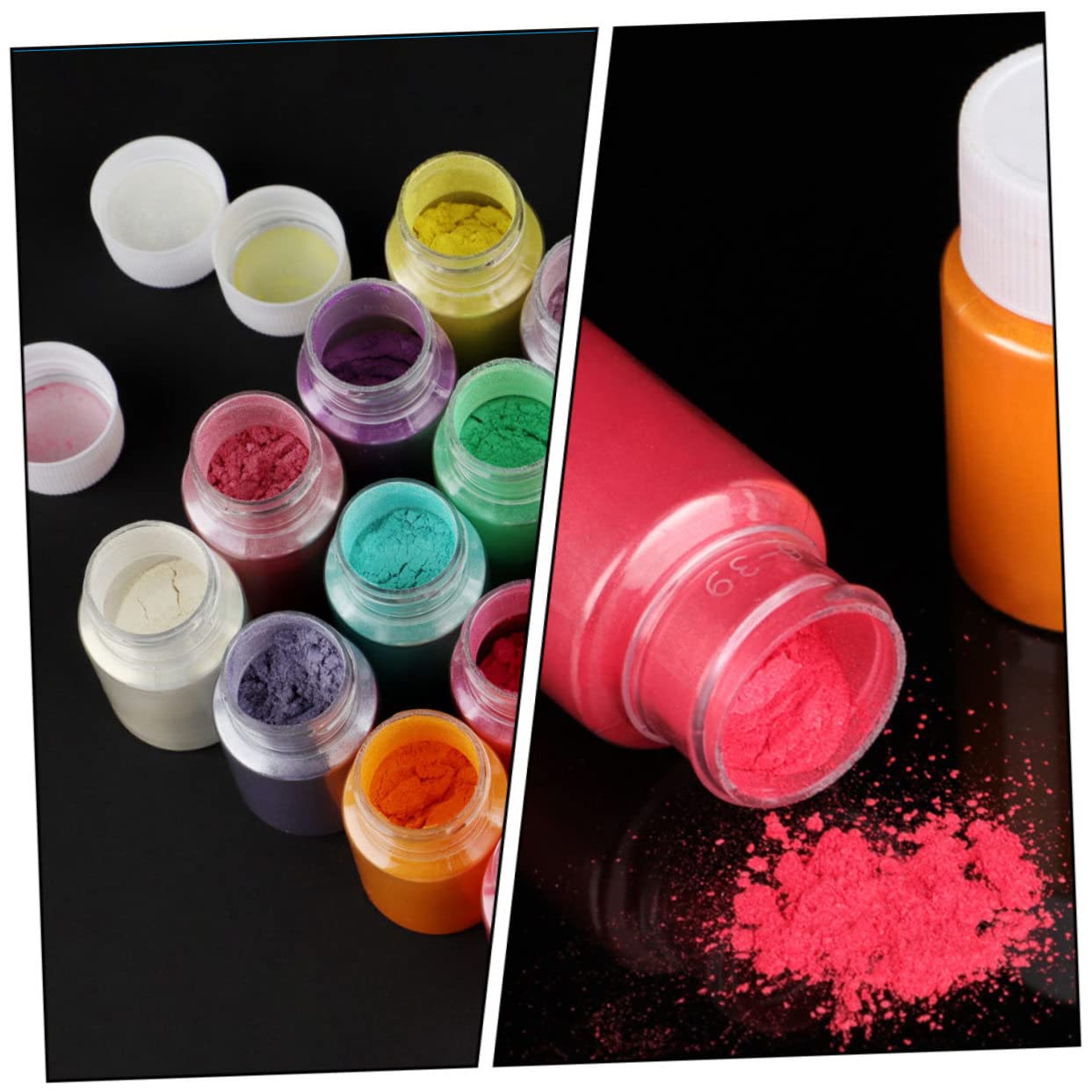 Uonlytech Pigmente Pulver Für Diy-bastelarbeiten Kunstpulver Perlglanzpulver Farbwechselpulver Epoxid-kunstpulver Für Seifen Und Kerzen