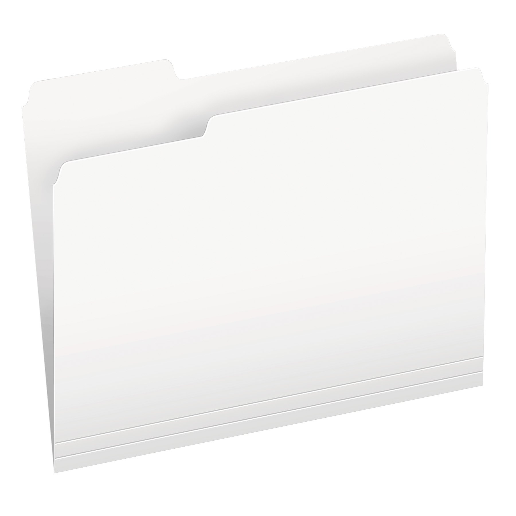Pendaflex Two-Tone Color File Folders, Letter Size, White, 1/3 Cut, 100 per Box (152 1/3 WHI)