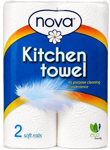 White Kitchen Roller Towels 2 Pack