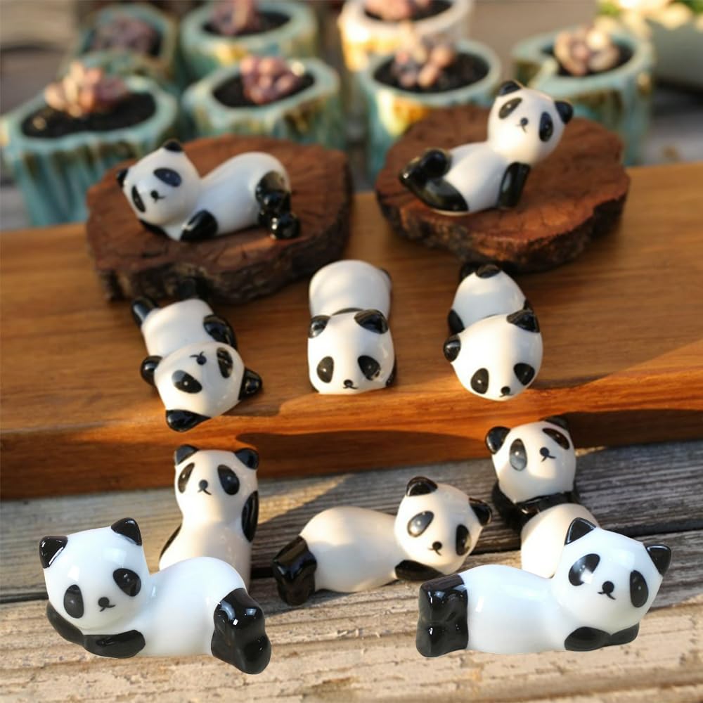 Supporto Per Bacchette A Forma Di Panda - 4 Pezzi In Ceramica Per Posate E Stoviglie