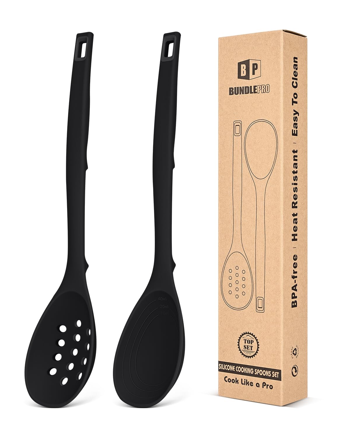 BundlePro Silicone Spoons - Nonstick & Easy Clean -12