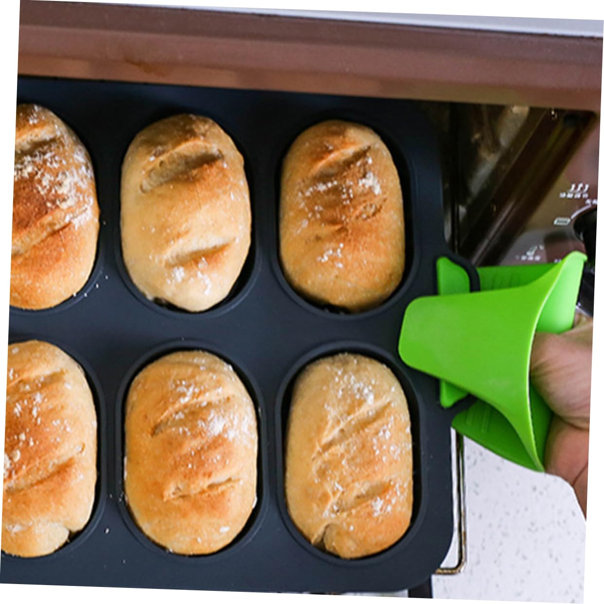 MAGICLULU 2pièces Moule à Silicone Moule à Pains Français Silicone Non-adhésif Pour Pâtisserie Maison Et Réunions Familiales Matériau Alimentaire De Foncé