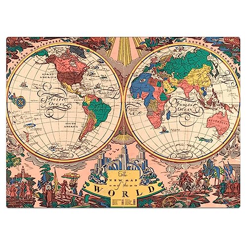 O Novo Mapa do Mundo: 1928 - Quebra-cabeça - 1000 peças - Toyster Brinquedos