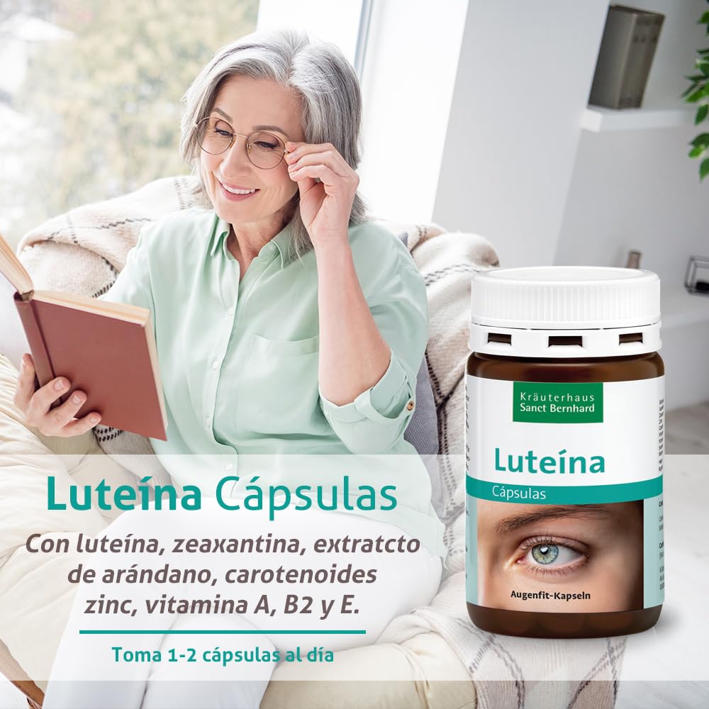 Luteína Cápsulas - 3x 90 Cápsulas | Solo una Cápsula al día | Con zeaxantina para la vista | Para hasta 9 meses