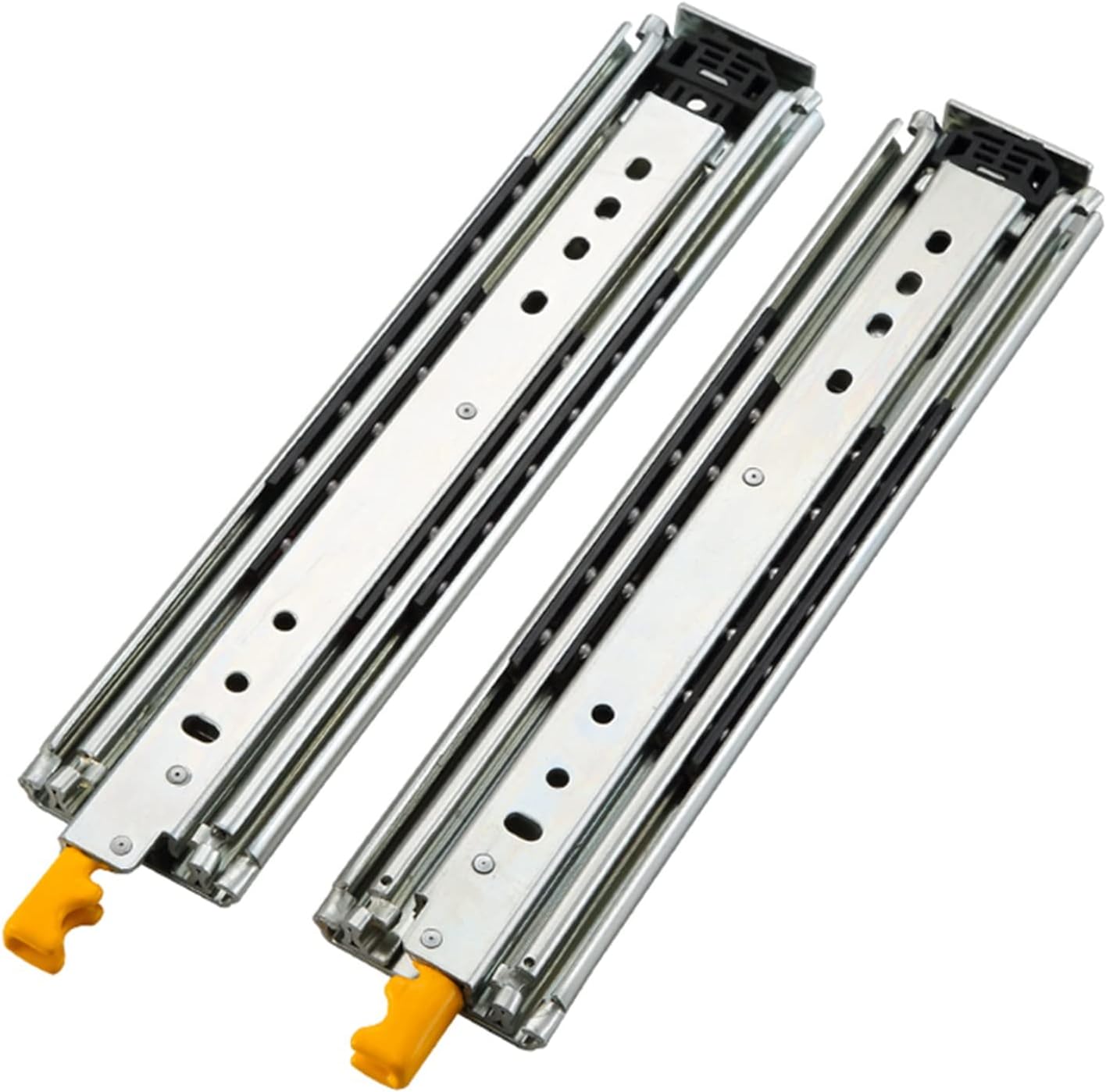 Heavy Duty Drawer Slides 76mm Width Lockable Smooth & Quiet Ball Bearing 1 Pair Industrial Grade Runners for Kitchen Cabinet & Keyboard Shelf
