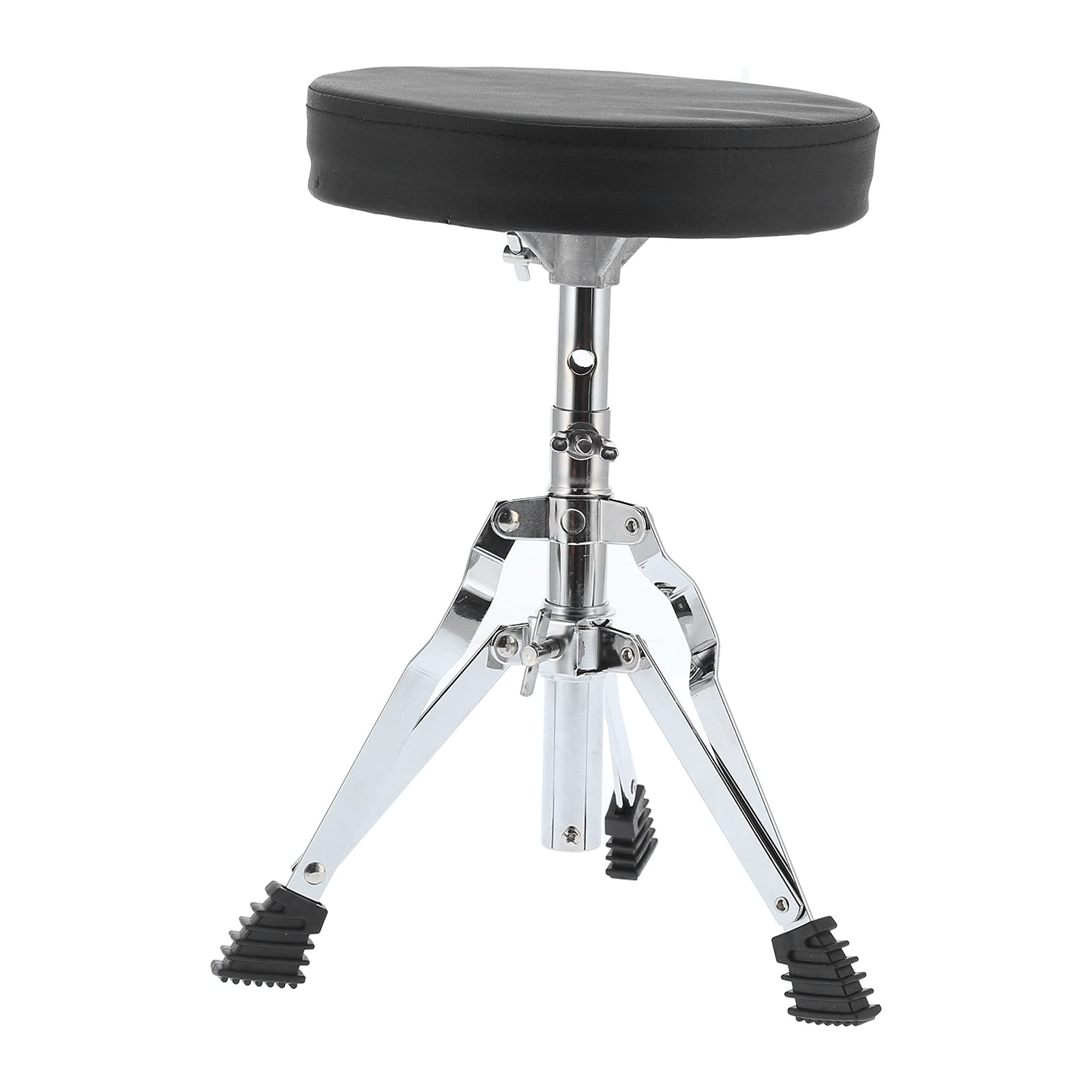 Dioche Taburetes de Tambor de Altura Trono con Acolchado |Taburete para Batería de Acero Inoxidable |Incluye Baquetas de Arce 5A |Diseño Portátil y Estable para Músicos