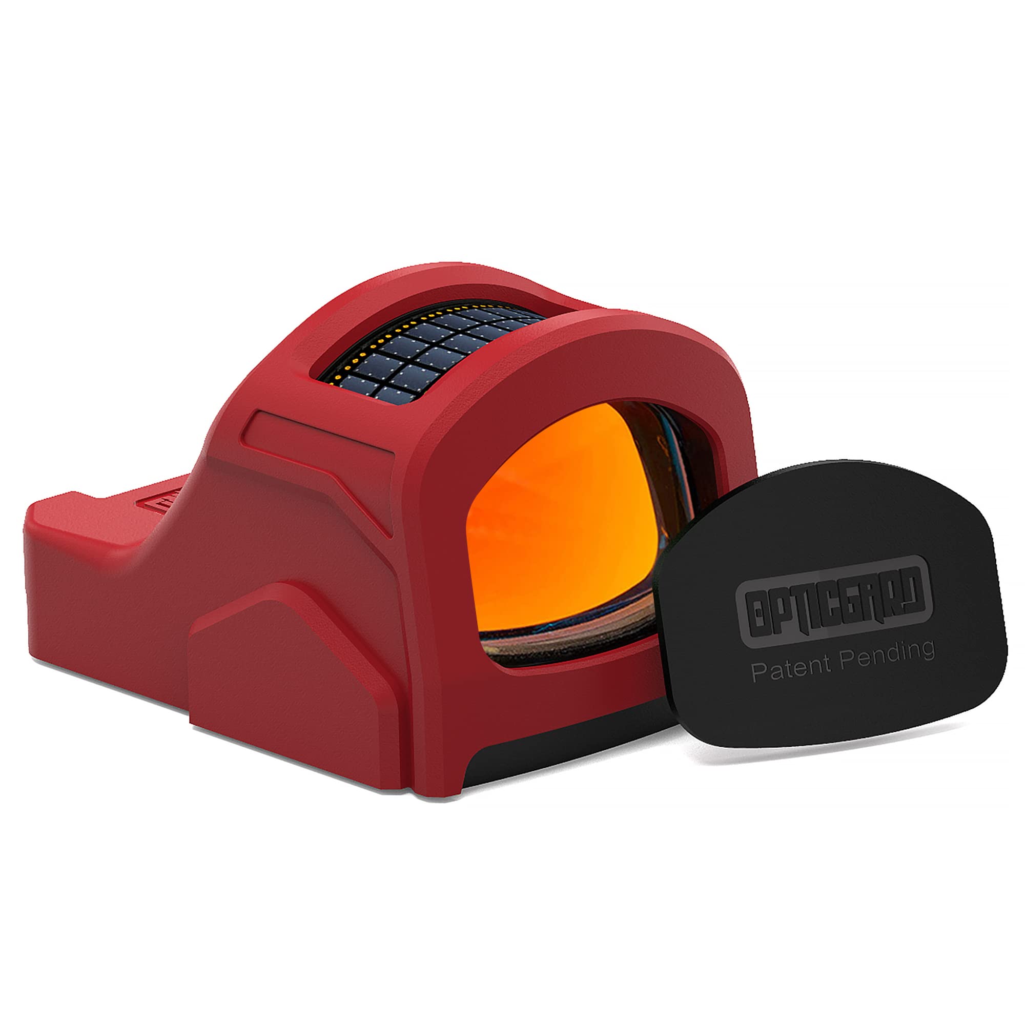 OpticGard Scope Cover Compatible with Holosun 507C 407C Protect Your Optic While in Action from Stray Casing Drops Easy Snap On Shockproof Design Includes a Detachable Lens Cover for Protection Red