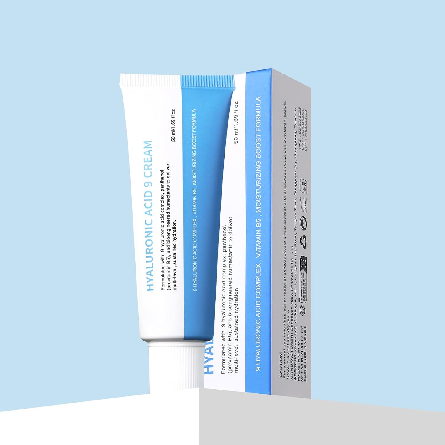 NUNUDA Hyaluronic Acid 9 Face Moisturizer, Daily Moisturizing Cream with Centella Asiatica, Vitamin B5 for All Skin Types, Soothing & Deep Hydrating Skin Care, Lightweight, Non-Greasy, 1.69 fl.oz - Image 8