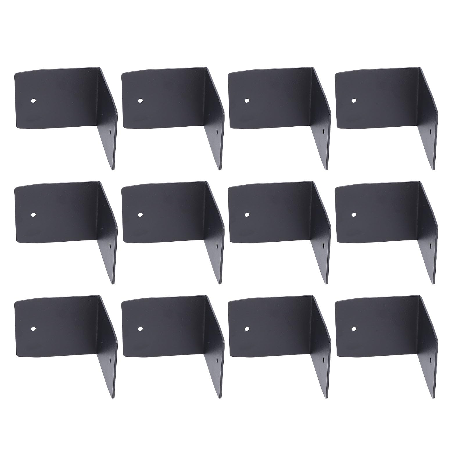 Clip per Travi Nere Durevoli per Travi in ​​legno, Viti in Acciaio Zincato da 12 Pezzi Incluse per Supporto per Pergola e Travetto (A. Hanash)