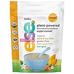Else Nutrition Baby Cereal Stage 1 for 6 months+, Plant Protein, Organic, Whole foods, Vitamins and Minerals (Mango, 1 Pack)