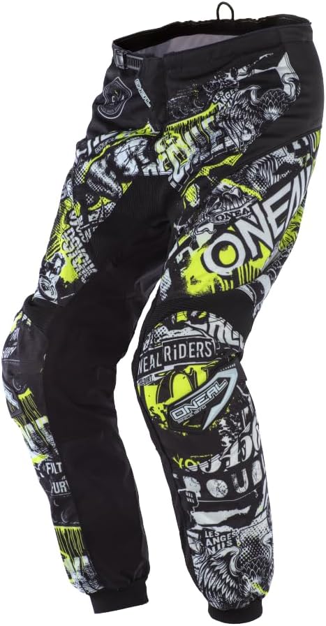 O'Neal 0108-830 Mens Element Attack Pant (Black/Hi-Viz, Size 30)