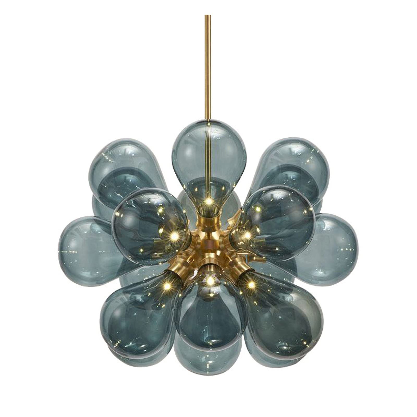 Suspension art verre bleu ballon pour illuminer avec style la chambre d'enfants