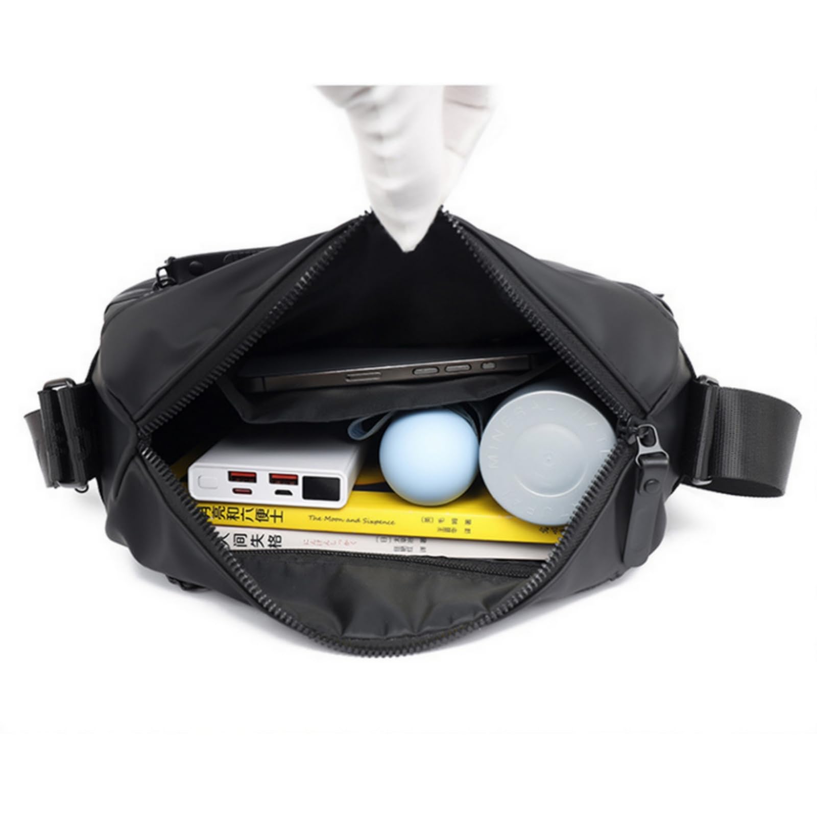 Borsello Uomo Tracolla Zaino Multiscomparto Impermeabile Con A Da Casual Ed Elegante
