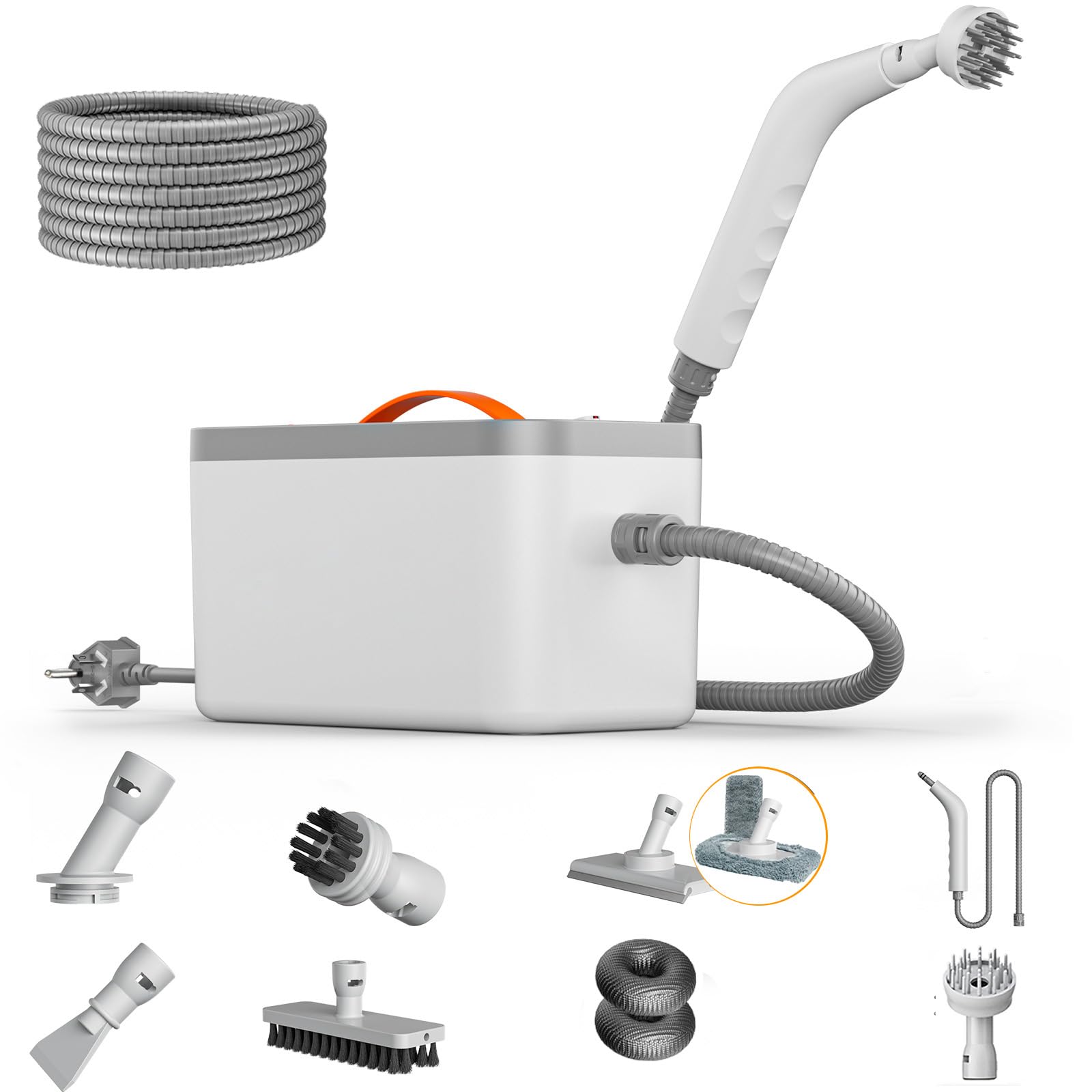 Handheld Steam Cleaner Steamer for Cleaning with 6 Brush Heads Portable Steam Cleaner for Home Car and More