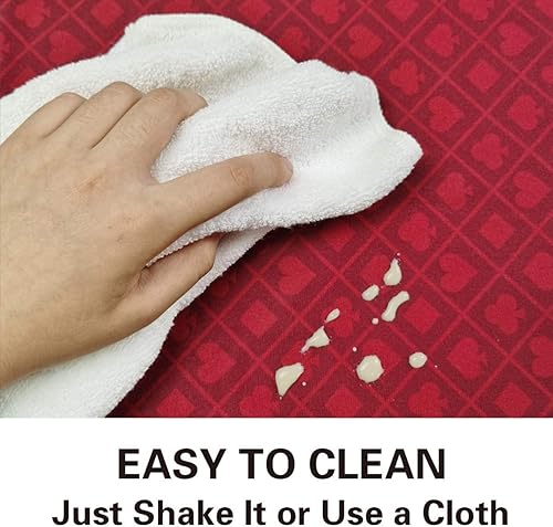 Miniatura 14 de BALIKEN Texas Hold'em - Tapete de póquer de 108 x 56 pulgadas para mesa con superficie lisa de primera calidad, reducción de ruido, a prueba