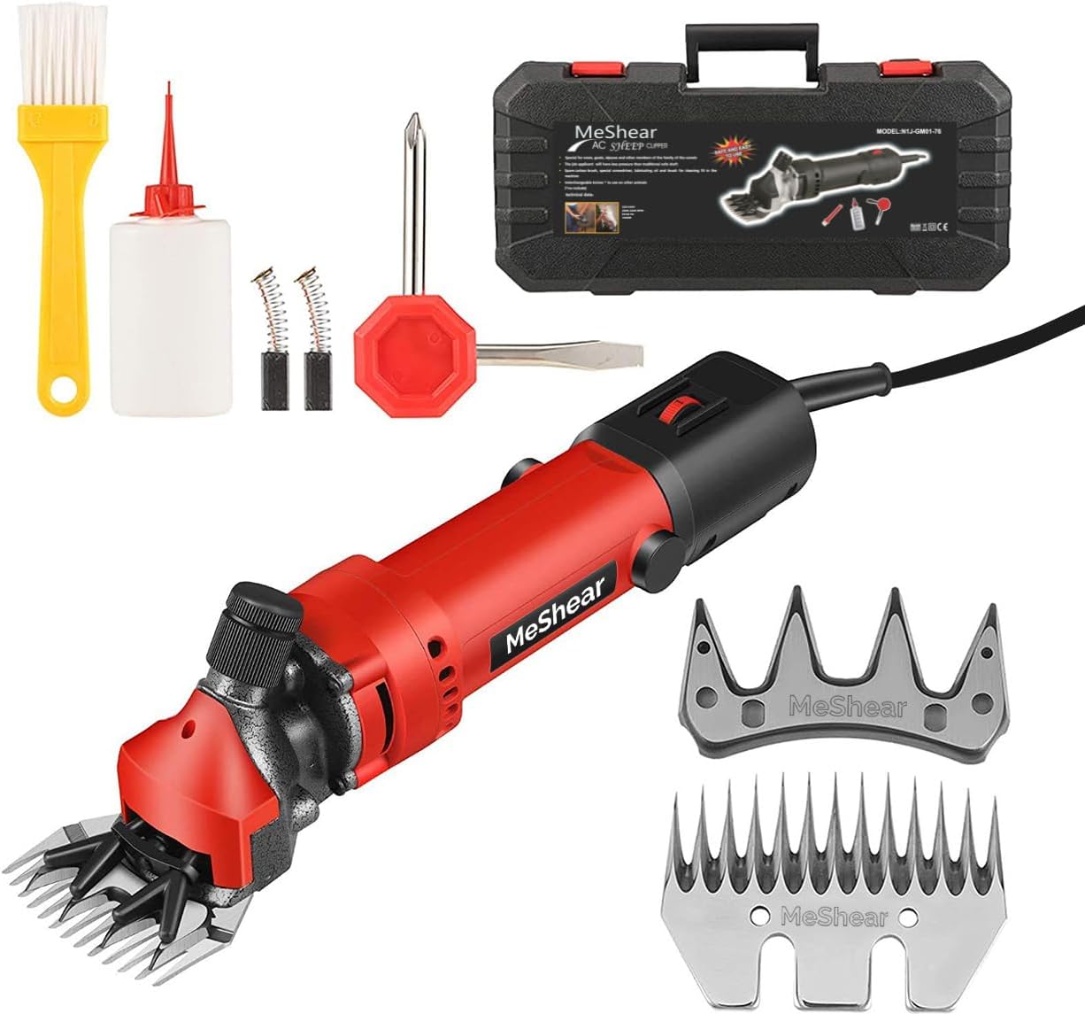 690W 2800RPM Upgraded Professional Sheep Clipper Sheep Shearing Animal Grooming Machine with1 Extra Blade 6 Speed Control, Complete Livestock Grooming kit for Sheep, Alphac, Goat