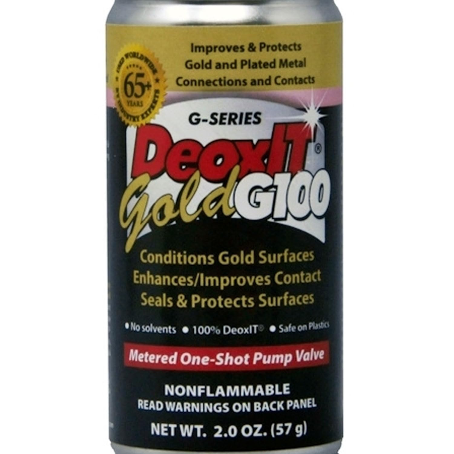 DeoxIT Kontaktreiniger G100PS-2 Gold Spray für Metall-Kontakte mit keepdrum Mikrofasertuch