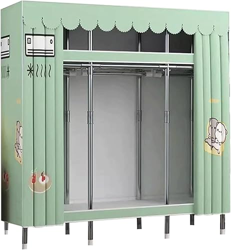 Vista 10 de large closets Portable Wardrobe Closet Thickened Steel Pipe Clothes Closet Saves Space Closets for Bedroom 145cm/165cm/201cm Cloth Closet