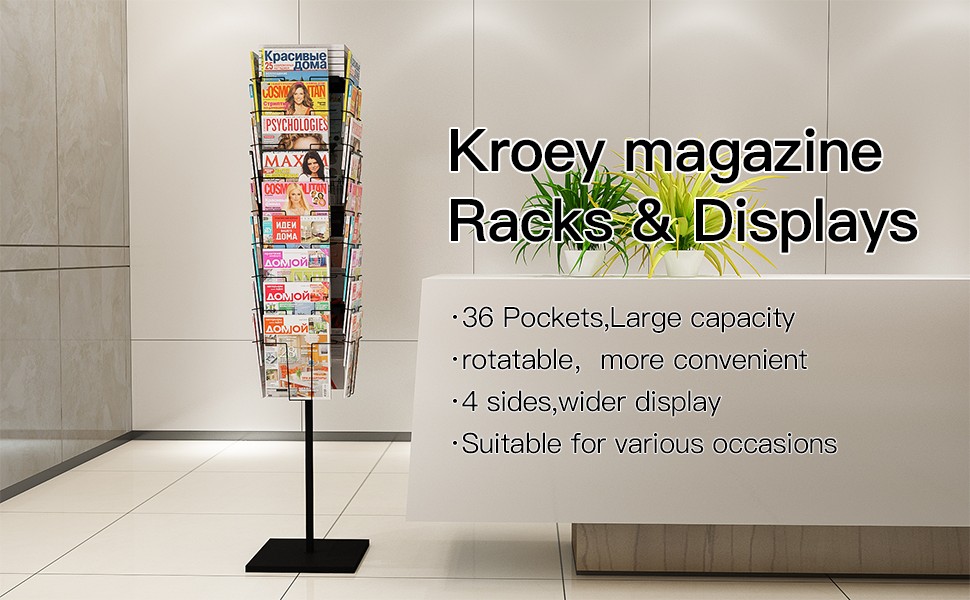 Amazon.com: Kroey Rotating Brochure Display Stand,Detachable