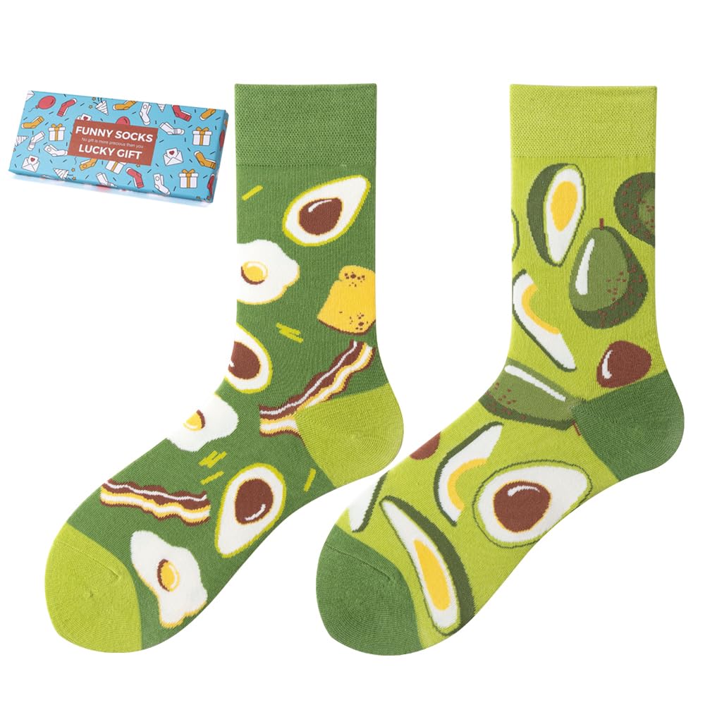 Calcetines Divertidos Unisex para Mujer y Hombre con Diseños Asimétricos en Par - Temas Animales, Comida, Fruta, Deporte y Arte en Algodón - Ideal para Regalos — view 37