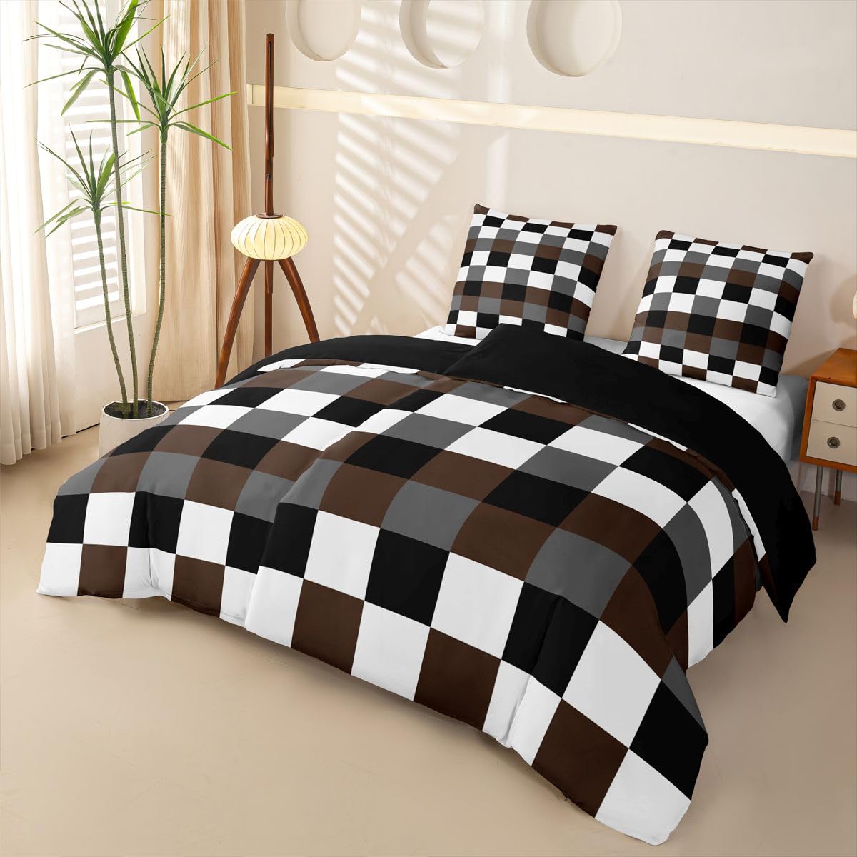 Homewish Geometrisch Schick Bettwäsche 135x200 Set 4teilig