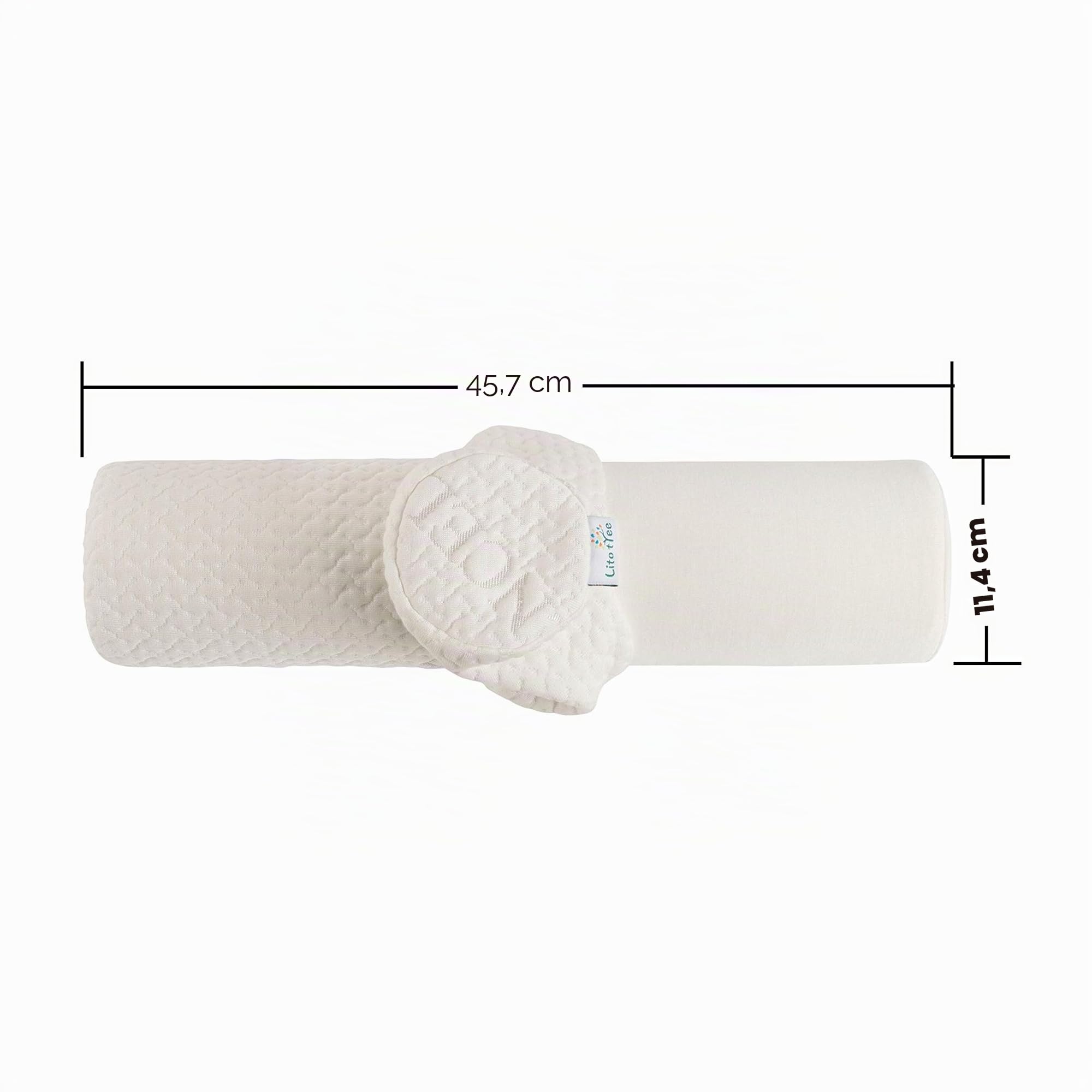 Almohada de apoyo para el cuello, refuerzo cervical con cómodo soporte de espuma viscoelástica para columna vertebral, cuello, espalda, lumbar, funda suave extraíble y lavable, 18 x 4.5