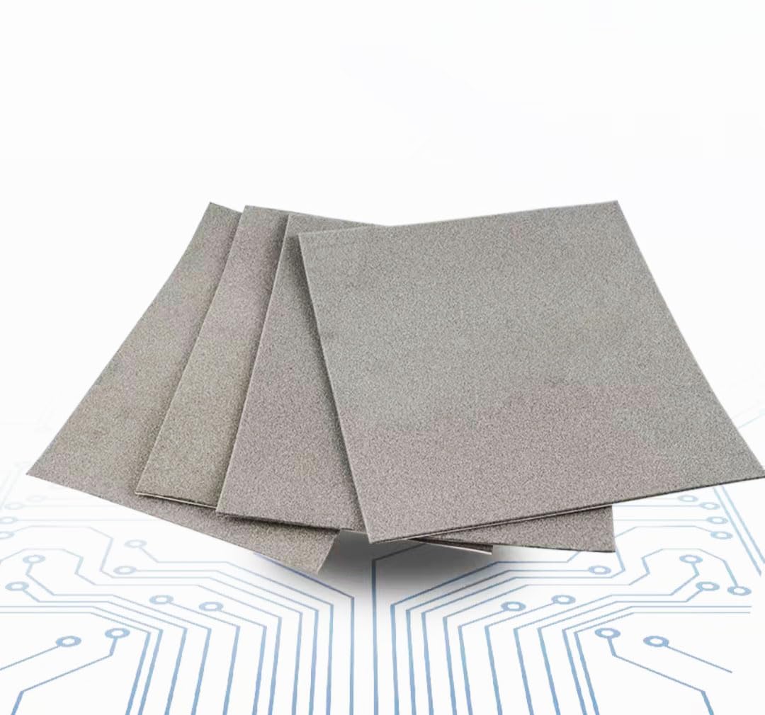 LEINZZO Metallic Conductive Sponge Sheet, Single Side Adhesive EMI, Electromagnetic Interference Shielding ESD, Anti-Static Conductivity Foam Sponge Sheet (1, W*L=200 * 300mm, 8mm Thickness)
