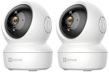 EZVIZ by Hikvision| Made in India | WiFi Indoor Home Security/Baby Monitor Camera|2 Way Talk | 360 degree Pan/Tilt | Night Vision | MicroSD Card Slot Upto 256GB |Compatible with Alexa & Google|C6N, White