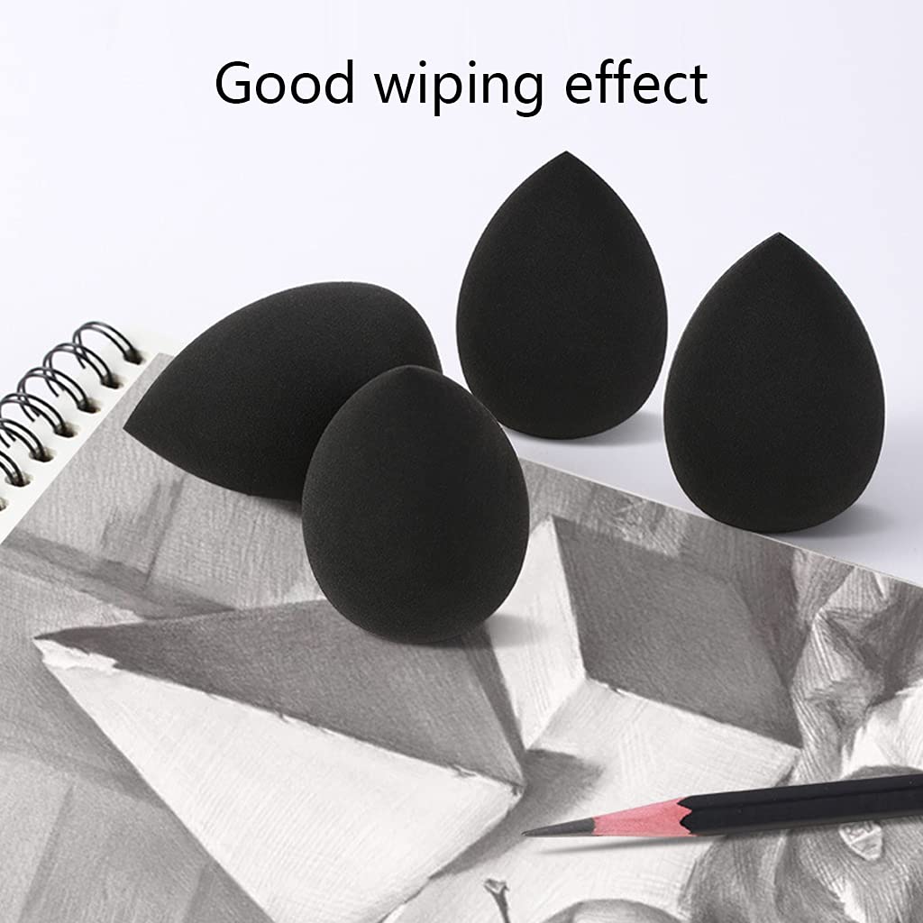 Guojiang Sketching Rubbing/Wiping Ball Smear Texture Washable Sponge Art Painting Charcoal Pencil Rubbing Ball Cotton for Drawing Water Drop Shaped, As Described