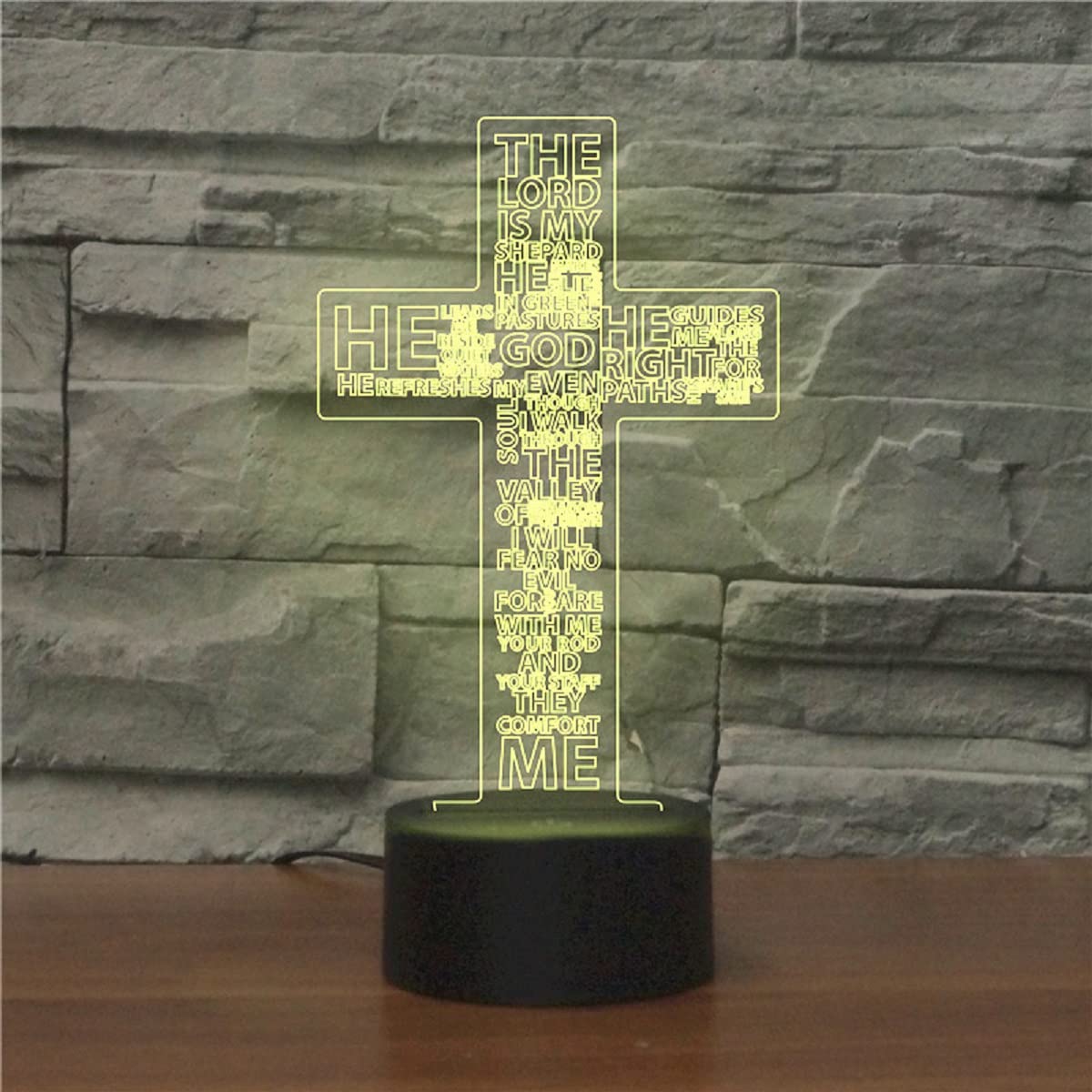 Lampada 3D Led A Forma Di Croce E Gesù Con Telecomando – 16 Colori, Notturna In Acrilico, Ricaricabile USB, Decorazione Per Camera Da Letto E Regalo